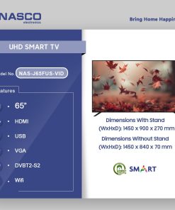 Nasco 65" UHD 4K Smart TV (VIDAA) (NAS-J65FUS-VID) - view 2
