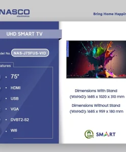 Nasco 75" UHD 4K Smart TV (VIDAA) (NAS-J75FUS-VID) - view 2