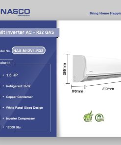 Nasco 12000 BTU Inverter Split Air Conditioner (R32) (NAS-M12V1-R32) - view 2