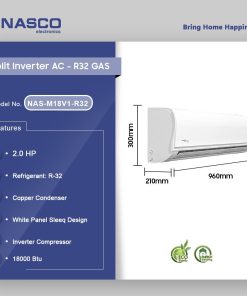 Nasco 18000 BTU Inverter Split Air Conditioner (R32) (NAS-M18V1-R32) - view 2