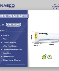 Nasco 12000 BTU Dual Inverter Split Air Conditioner (R410) (NAS-M12V1) - view 2