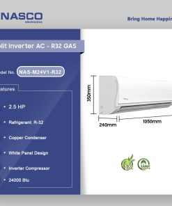 Nasco 24000 BTU Inverter Split Air Conditioner (R32) (NAS-M24V1-R32) - view 2