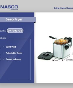 Nasco 3000W Deep Fryer (DF7703-GS) - view 2