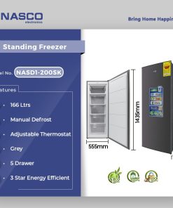 Nasco 166L Standing Freezer (NASD1-200SK) - view 2