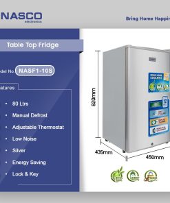 Nasco 90L Table Top Refrigerator (NASF1-10S) - view 2