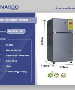 Nasco 86L Table Top Refrigerator (NASF2-11FL) - view 2