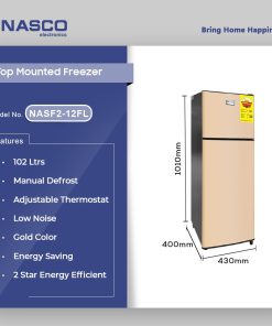 Nasco 102L Table Top Refrigerator (NASF2-12FL) - view 2