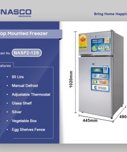Nasco 95L Top Mount Refrigerator (NASF2-12S) - view 2