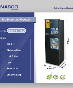 Nasco 135L Top Mount Refrigerator (NASF2-18KD) - view 2