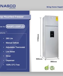 Nasco 280L Top Mount Refrigerator (NASF2-320FLD) - view 2