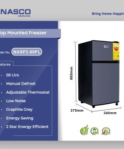 Nasco 58L Table Top Refrigerator (NASF2-80FL) - view 2