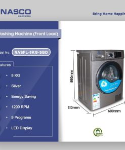 Nasco 8kg Front Load Washing Machine (NASFL-8KG-SBD) - view 2