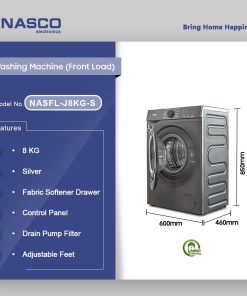 Nasco 8kg Front Load Washing Machine (NASFL-J8KG-S) - view 2