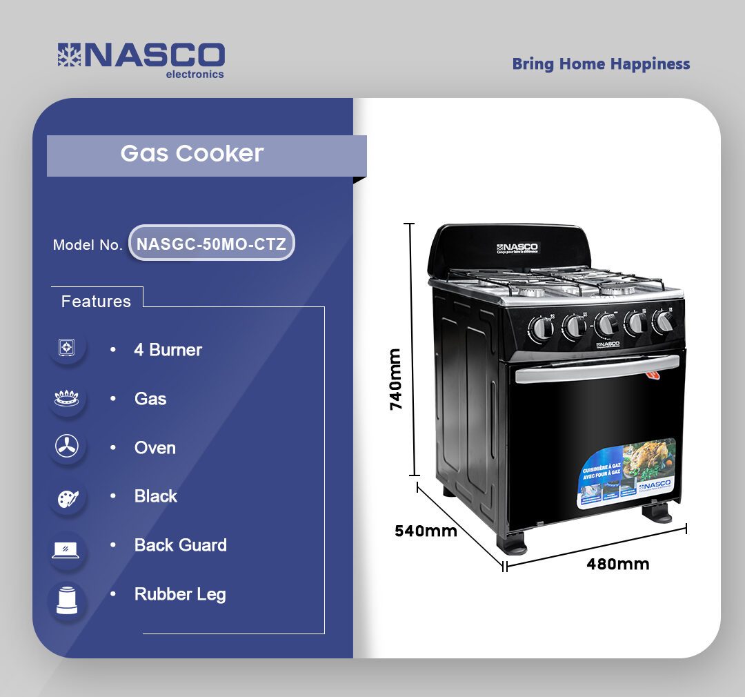 Nasco 4 Burner Gas Cooker (NASGC-50MO-CTZ) - view 2