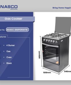 Nasco 4 Burner Gas Cooker (NASGC-SNIPER50TB) - view 2
