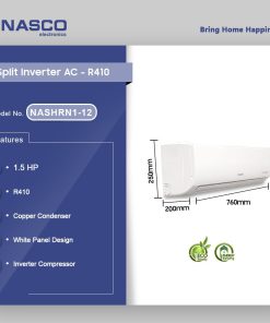 Nasco 12000 BTU Mirror Dual Inverter Split Air Conditioner (R410) (NASHRN1-12) - view 2