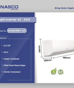Nasco 24000 BTU Mirror Dual Inverter Split Air Conditioner (R410) (NASHRN1-24) - view 2