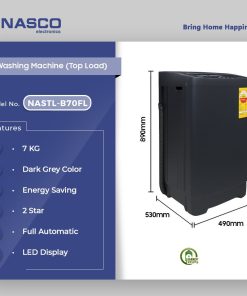 Nasco 7kg Top Load Washing Machine (MAE70-1104TPS/01FM) - view 2
