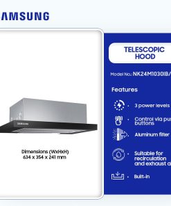 Samsung 60cm Under Cabinet Cooker Hood (NK24M1030IB/UR) - view 2
