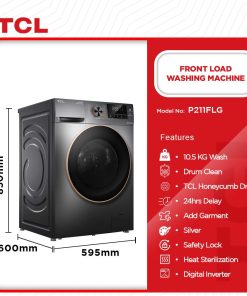 TCL 10.5kg Front Load Inverter Washing Machine (P211FLG) - view 2