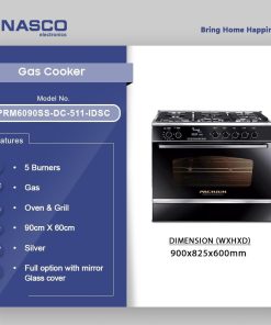 Nasco 5 Burner Gas Cooker (PRM6090SS-DC-511-IDSC) - view 2