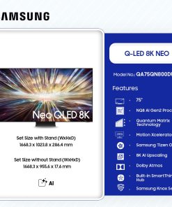 Samsung 75" Neo QLED 8K Smart TV (QA75QN800DUXKE) - view 2
