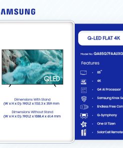 Samsung 85" QLED 4K Smart TV (QA85Q7FAAUXGH)