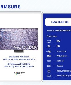 Samsung 85" Neo QLED 8K Smart TV (QA85QN900FUXGH) - view 2