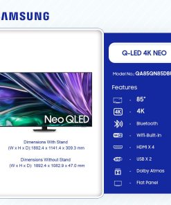 Samsung 85" QLED 4K Smart TV (QA85Q60DAUXGH) - view 2