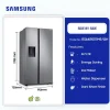 Samsung 617L Side by Side Refrigerator (RS64R5111M9/GH) - view 2