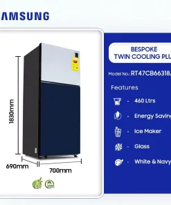 Samsung 460L Bespoke Twin Cooling Plus Refrigerator (RT47CB66318AGH) - view 2