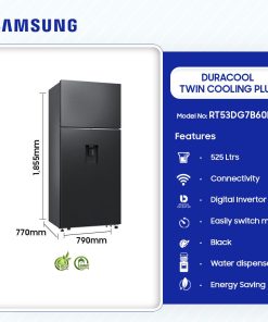Samsung 525L DuraCool Twin Cooling Plus Refrigerator (RT53DG7B60B1UT) - view 2