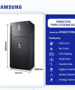 Samsung 620L DuraCool Twin Cooling Plus Refrigerator (RT85K7111BS/UT) - view 2