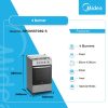Midea 4 Burner Gas Cooker (SP5055T082-S) - view 2