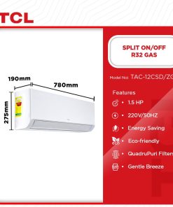TCL 1.5HP On/Off Split Air Conditioner (R32) (TAC-12CSD/ZG11) - view 2