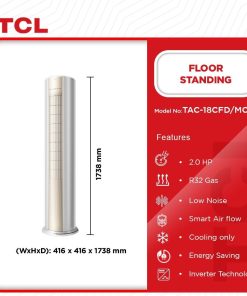 TCL 2.0HP Inverter Round Floor Standing Air Conditioner (R32) (TAC-18CFD/MCI) - view 2
