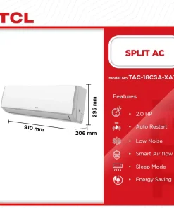 TCL 2.0HP Inverter Split Air Conditioner (R410) (TAC-18CSA/XA73I) - view 2