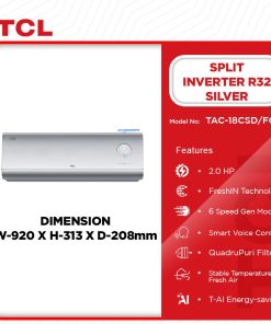 TCL 2.0HP Inverter Freshin Split Air Conditioner (R32) (TAC-18CSD/FCI) | Legacy Luxury Store Ghana