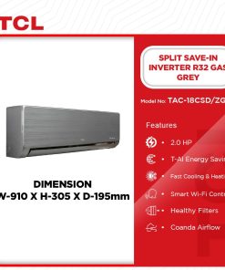 TCL 2.0HP Inverter Split Air Conditioner (R32) (TAC-18CSD/ZG21I) - view 2