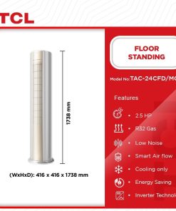 TCL 2.5HP Inverter Round Floor Standing Air Conditioner (R32) (TAC-24CFD/MCI) - view 2