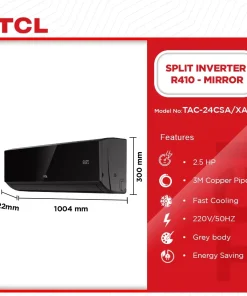 TCL 2.5HP Inverter Mirror Split Air Conditioner (R410) (TAC-24CSA/XA82I) - view 2
