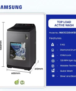 Samsung 11kg Washing Machine (WW11CGC04DABSG) - view 2