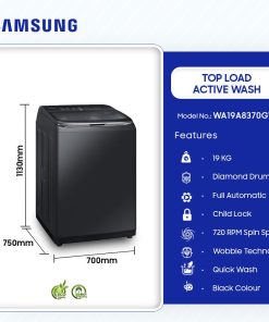 Samsung 19kg Top Load Active Wash Washing Machine (WA19A8370GV/NQ) - view 2