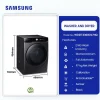 Samsung 21kg Wash / 12kg Dry Washer & Dryer Combo (WD21T6300GV/NQ) - view 2