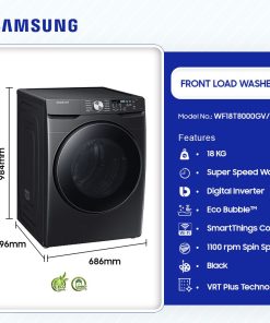 Samsung 18kg Washing Machine (WF18T8000GV/EU) - view 2