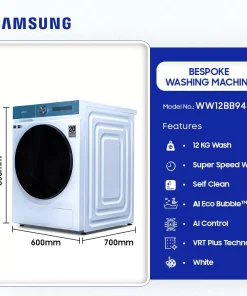 Samsung 12kg Bespoke Washing Machine (WW12BB944DGMNQ) - view 2