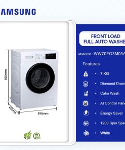 Samsung 7kg Front Load Fully Automatic Washing Machine (WW70FG3M05AWNQ) | Legacy Luxury Store Ghana