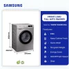 Samsung 8kg Front Load Fully Automatic Washing Machine (WW80T3040BS/NQ) - view 2