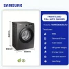 Samsung 8kg Front Load Fully Automatic Washing Machine (WW80TA046AX/EU) - view 2