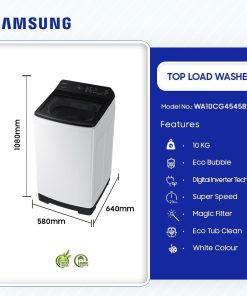 Samsung 10kg Top Load Active Wash Washing Machine (WA10CG4545BWNQ) - view 2